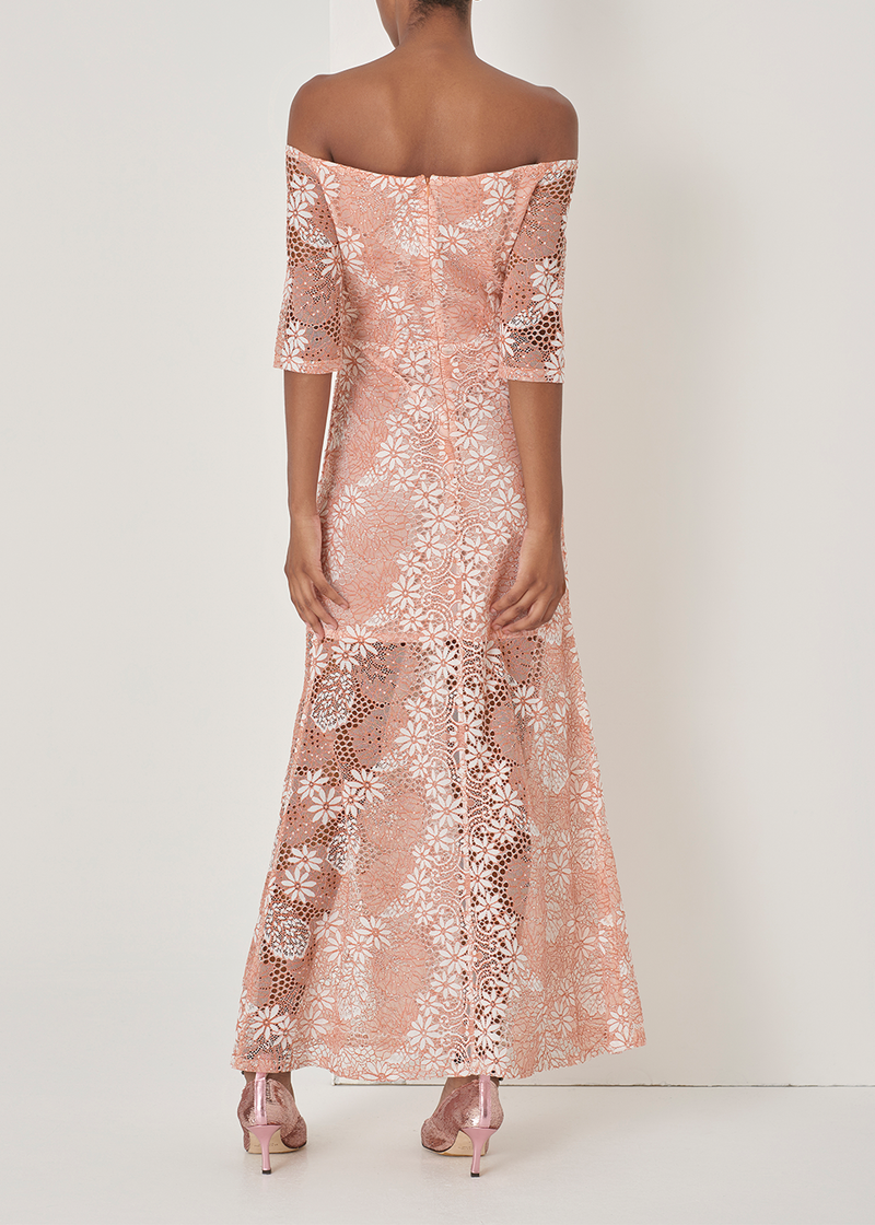 SALAZIA Pink Nylon Blend Short-Sleeve Dresses