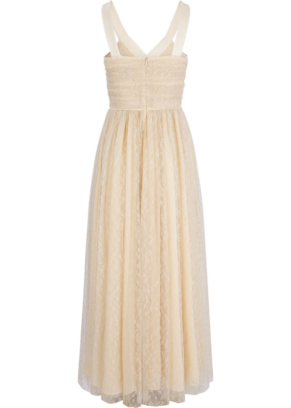 SALAZIA Champagne Lace and Acrylic Blend Dresses