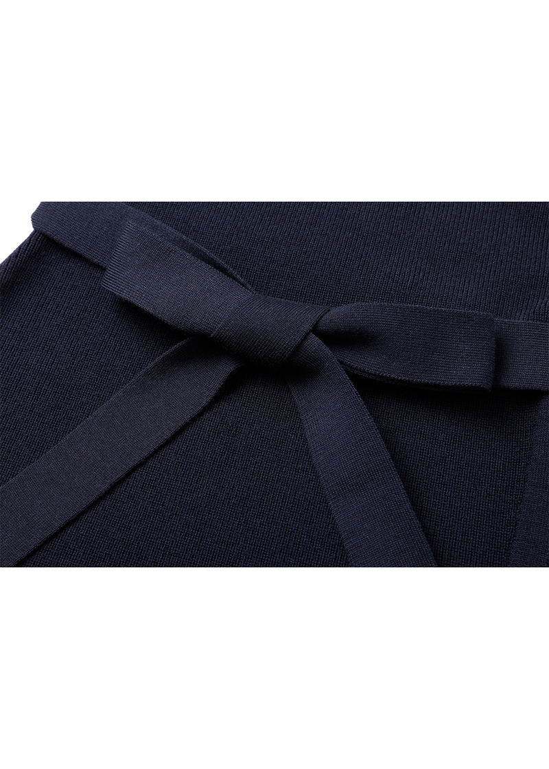 SALAZIA Deep Blue Wool Blend Knit Dresses