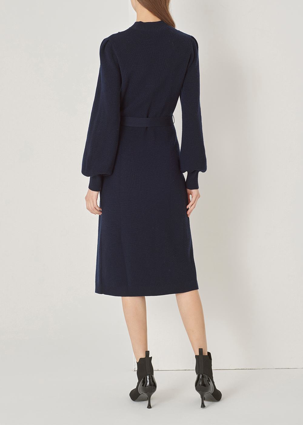 SALAZIA Deep Blue Wool Blend Knit Dresses