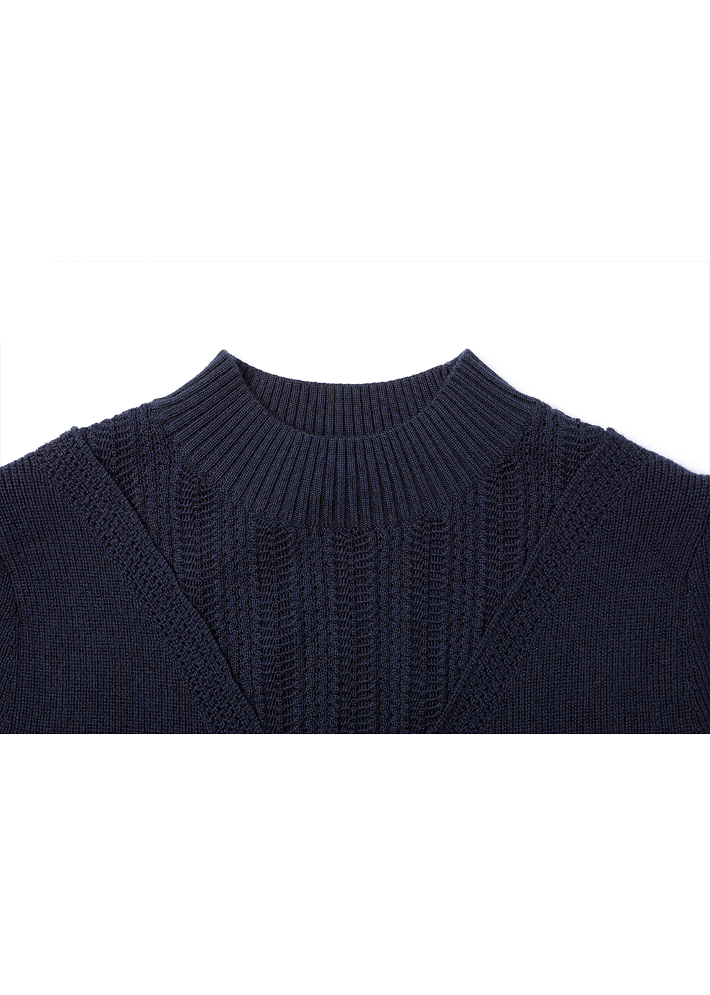 SALAZIA Deep Blue Wool Blend Knit Dresses