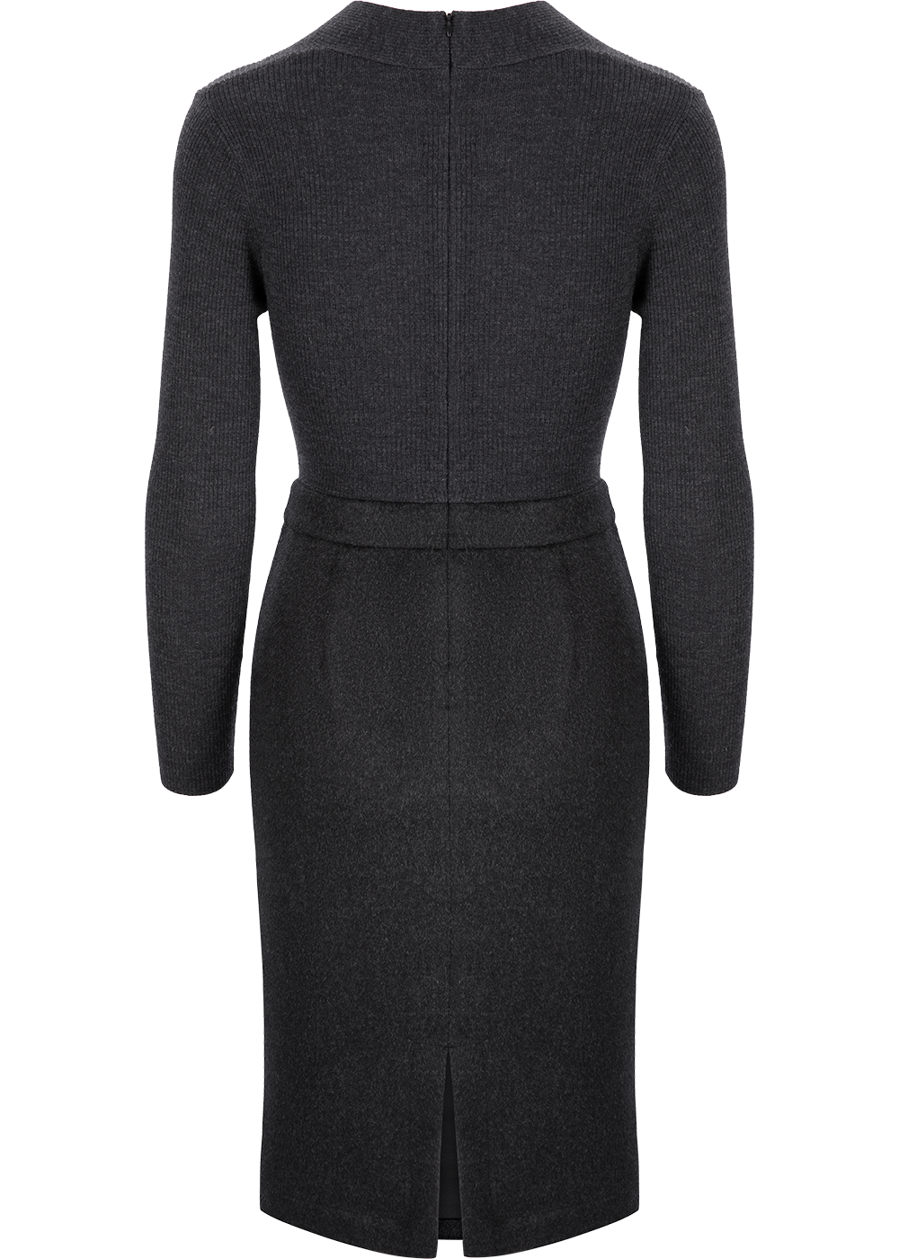 SALAZIA Grey-Black Wool Cashmere Blend Dresses