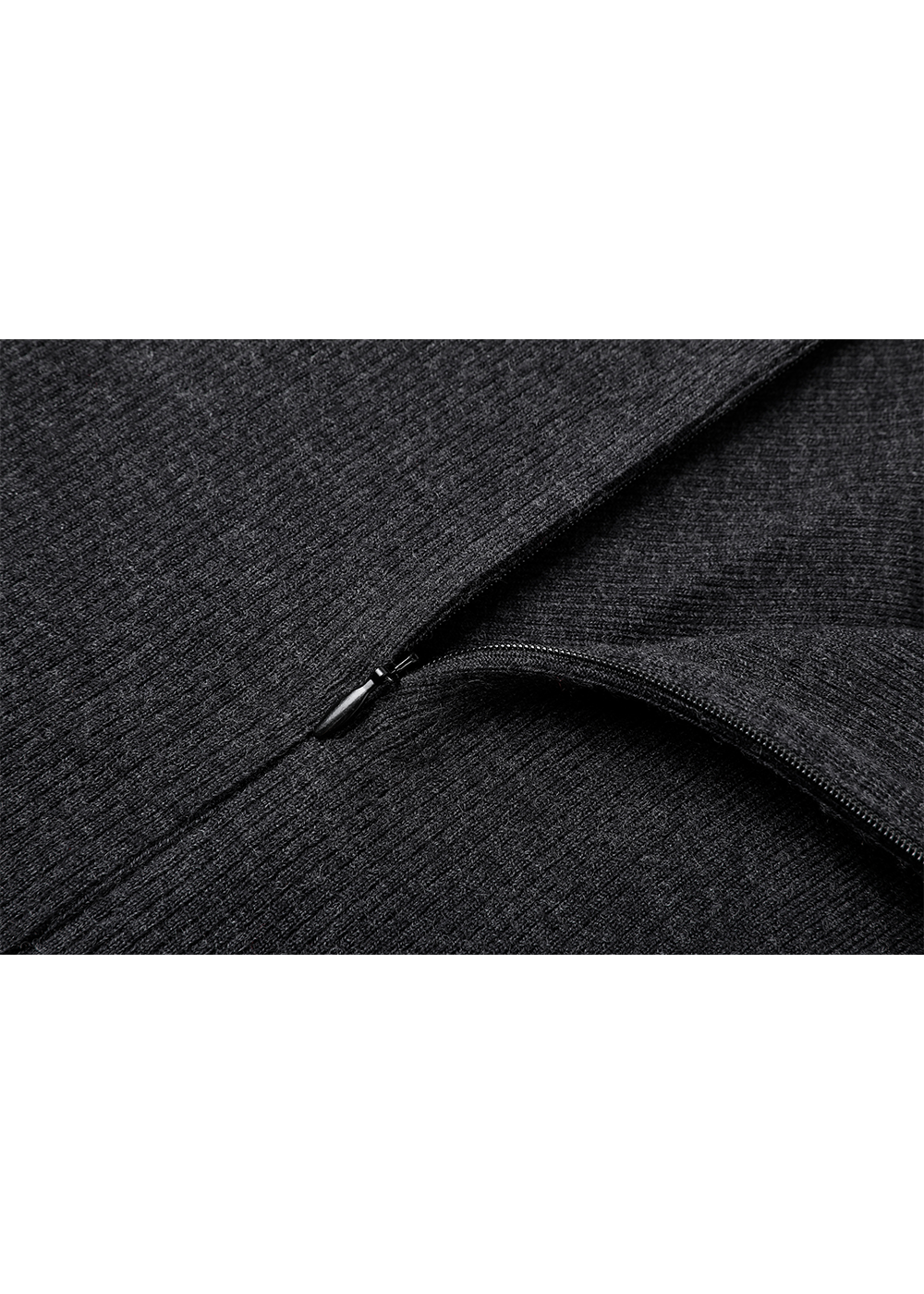 SALAZIA Grey-Black Wool Cashmere Blend Dresses