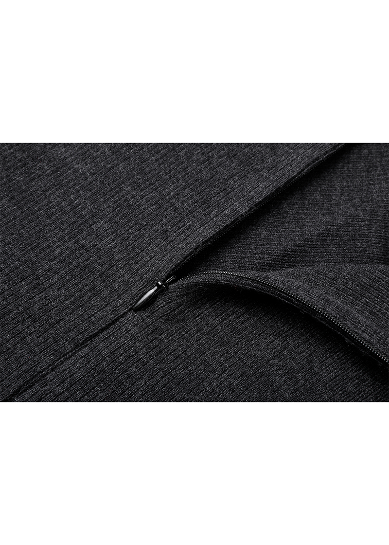 SALAZIA Grey-Black Wool Cashmere Blend Dresses