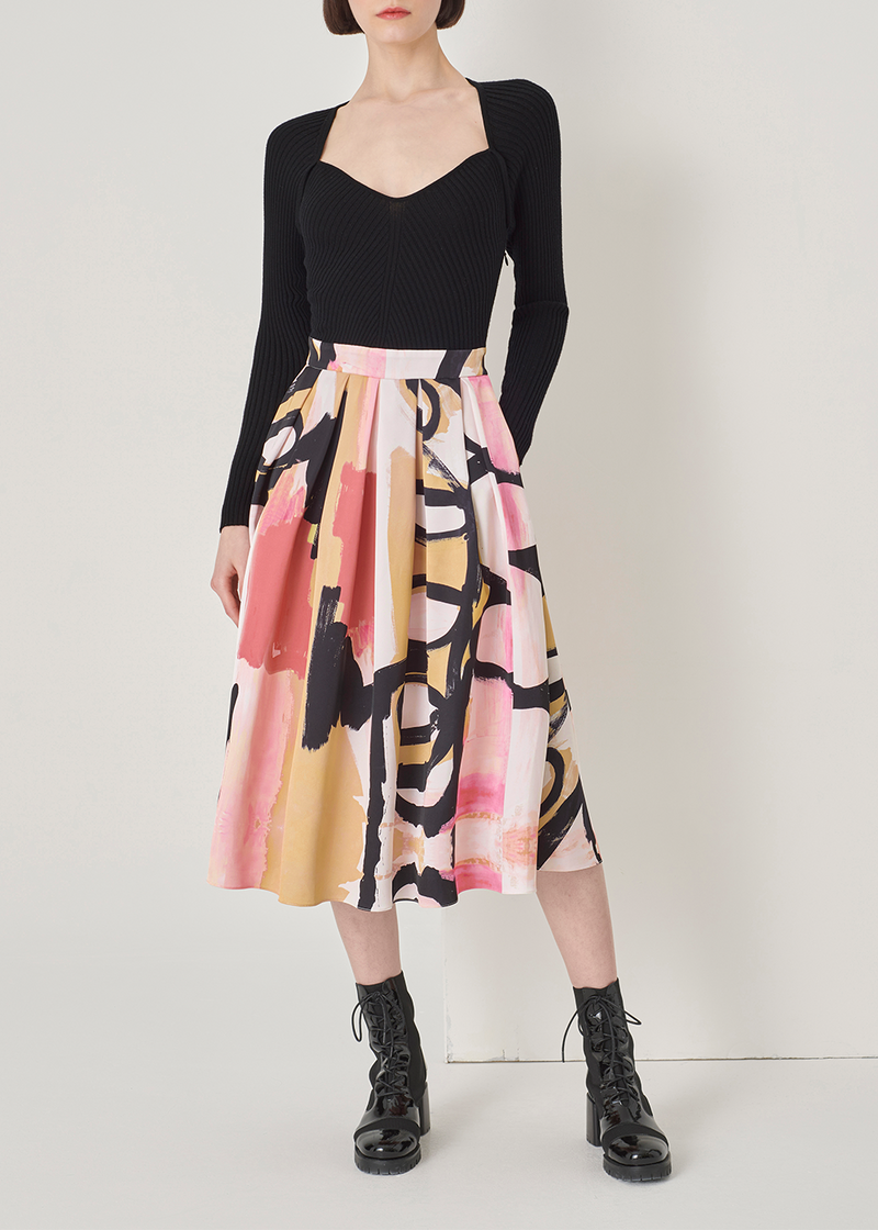 SALAZIA Pink Noir Doodle Dresses