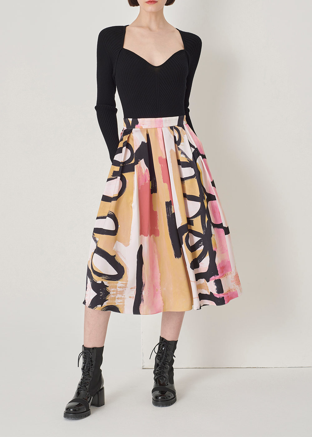 SALAZIA Pink Noir Doodle Dresses
