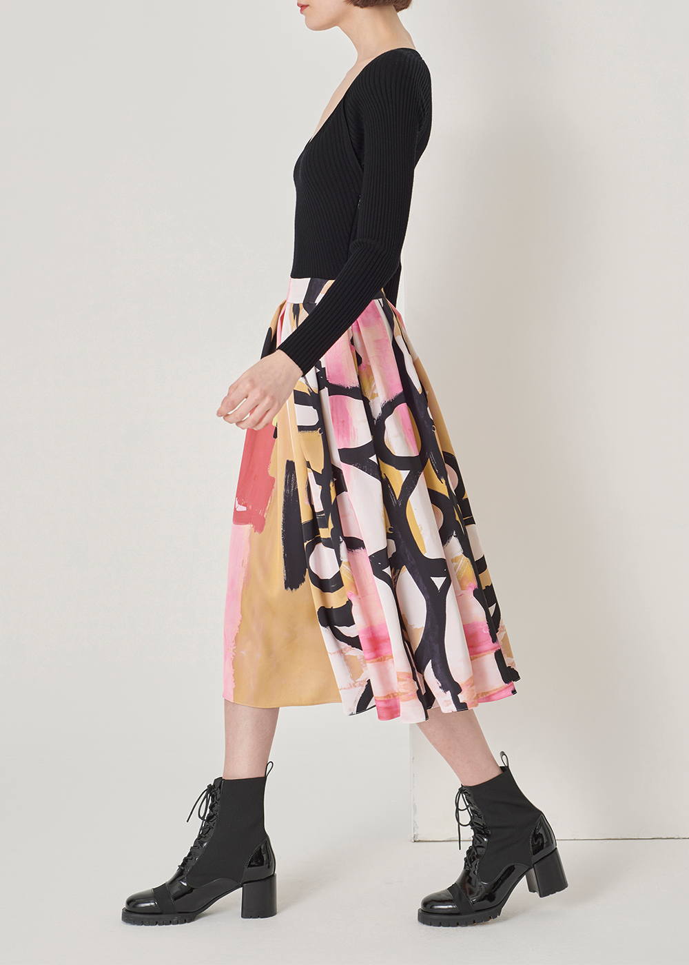 SALAZIA Pink Noir Doodle Dresses