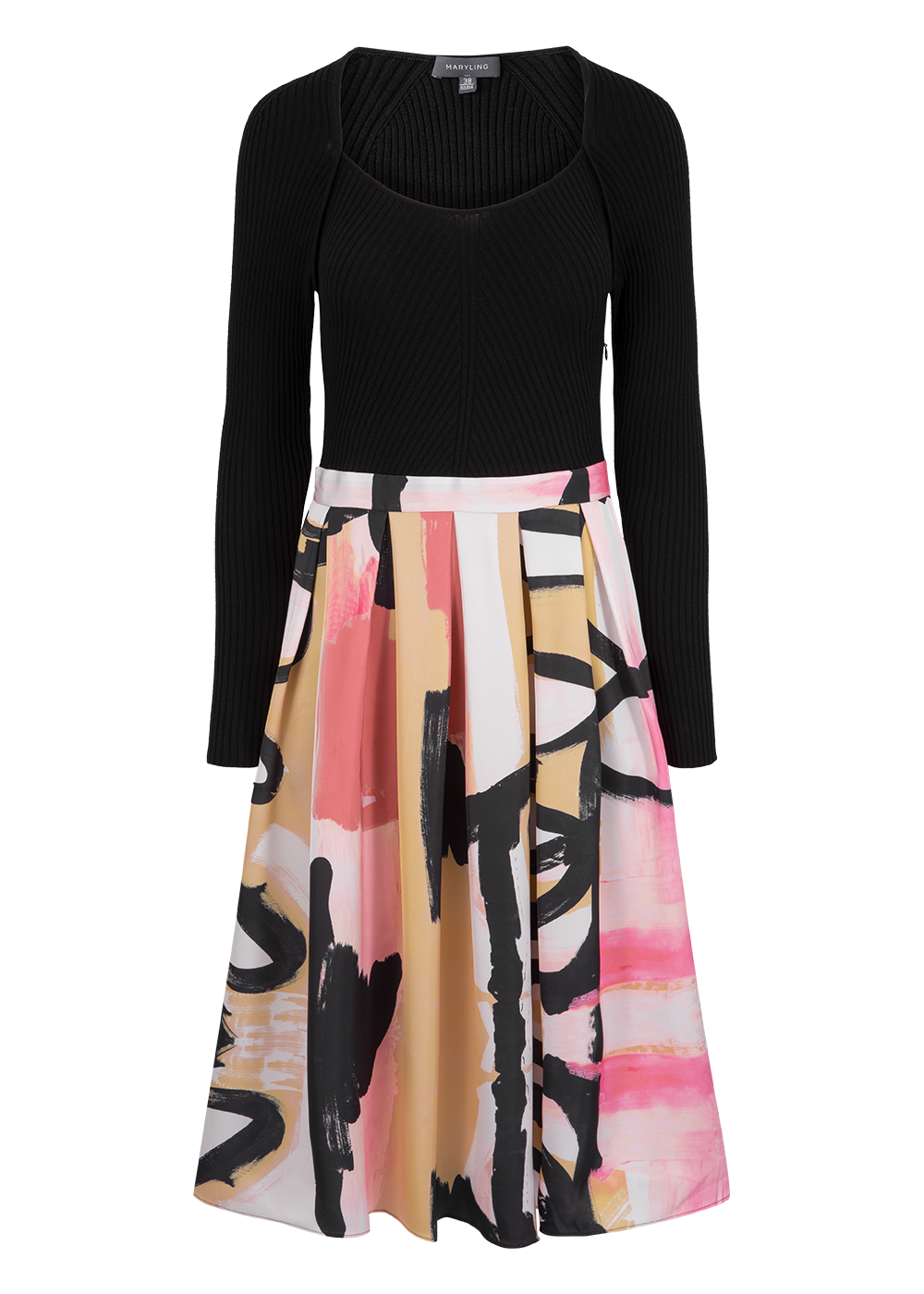 SALAZIA Pink Noir Doodle Dresses