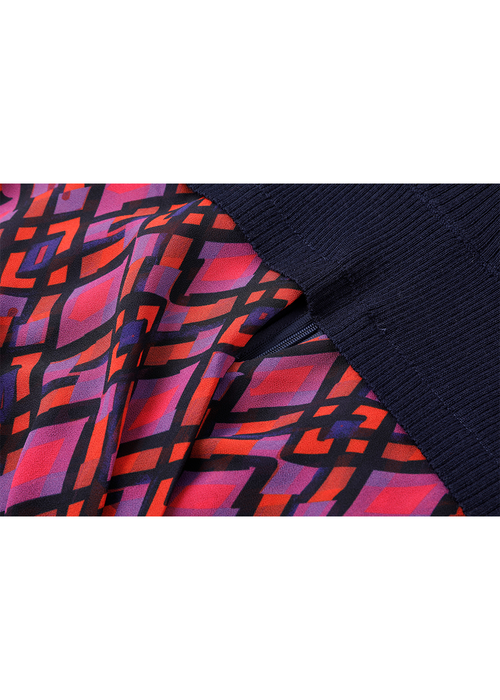 SALAZIA Purple-Red Plaid Wool Blend Dresses