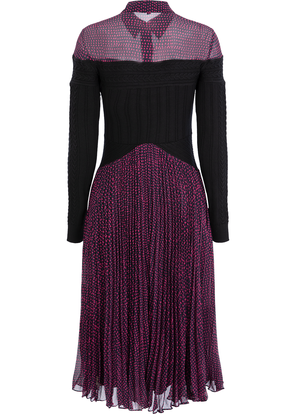 SALAZIA Black-Red Polka Dot Dresses