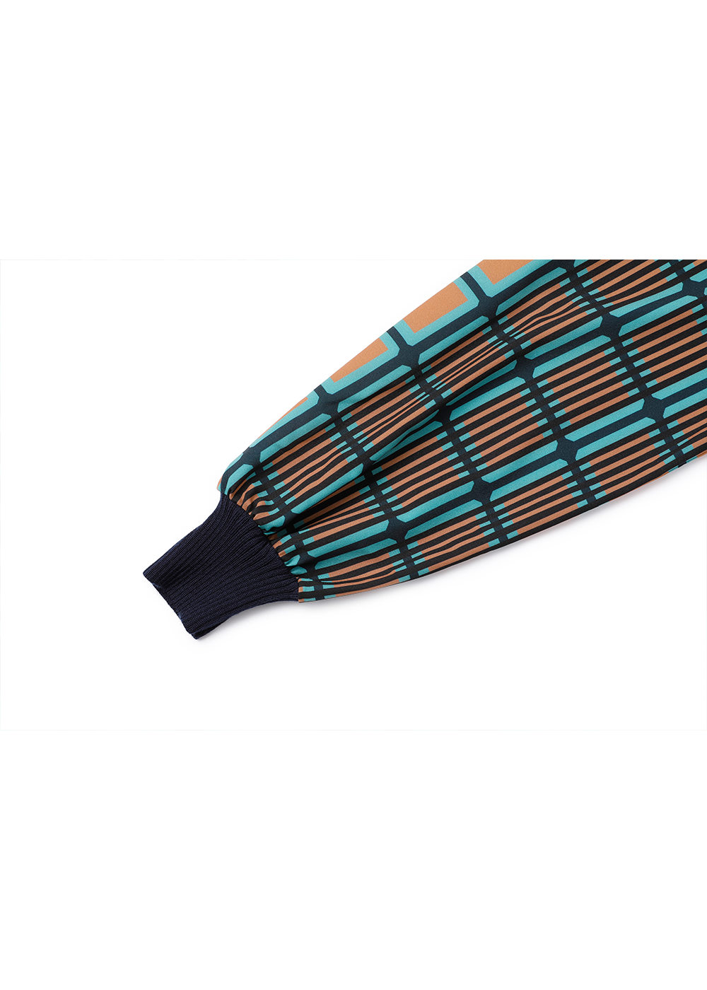 SALAZIA Blue-Green Check Wool Blend Dresses