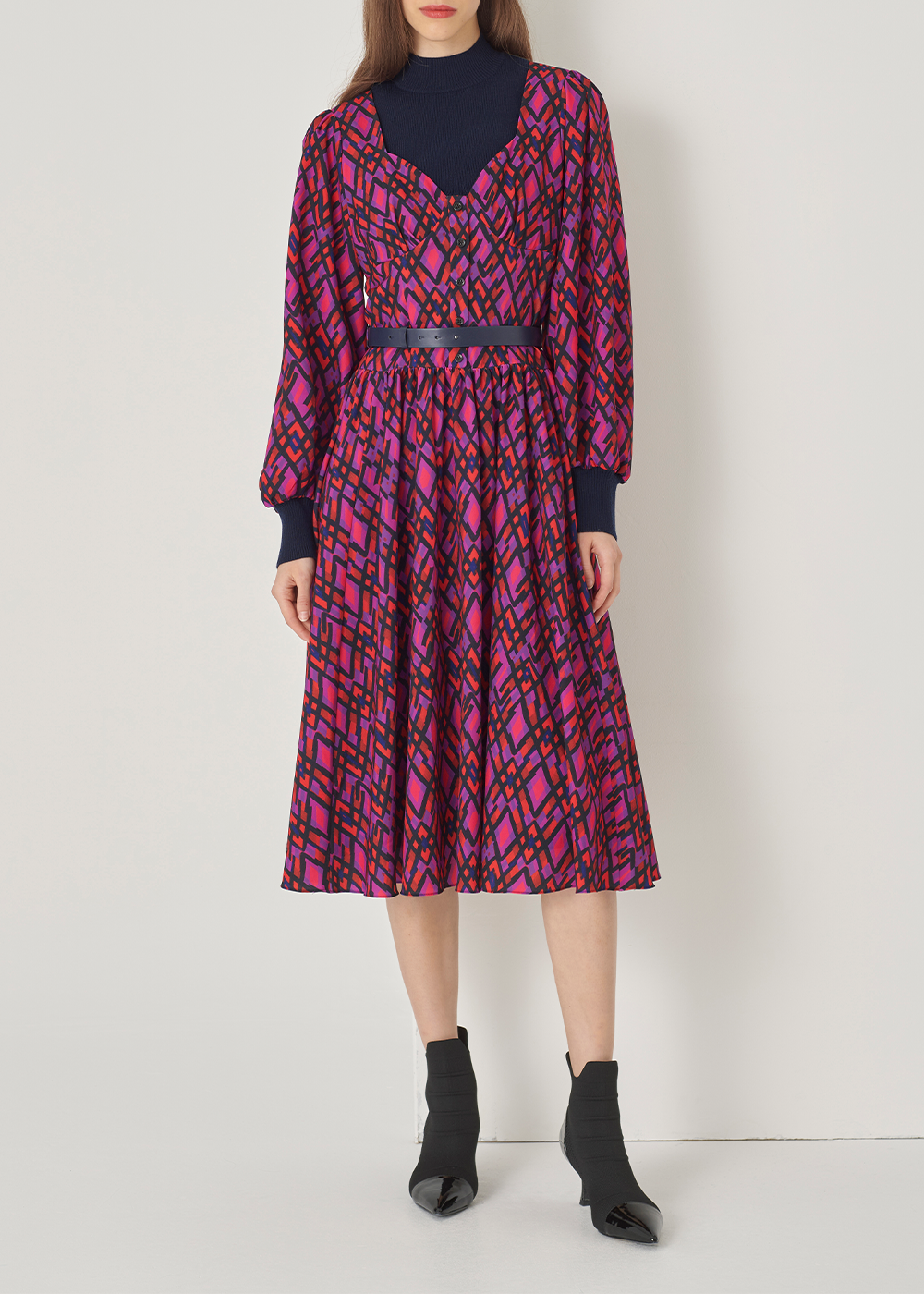 SALAZIA Mulberry Plaid Dresses