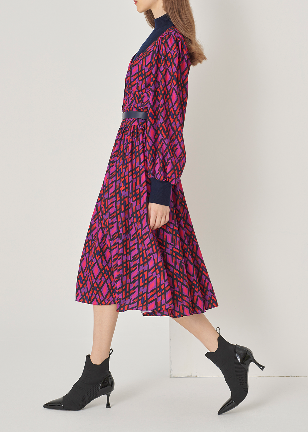 SALAZIA Mulberry Plaid Dresses