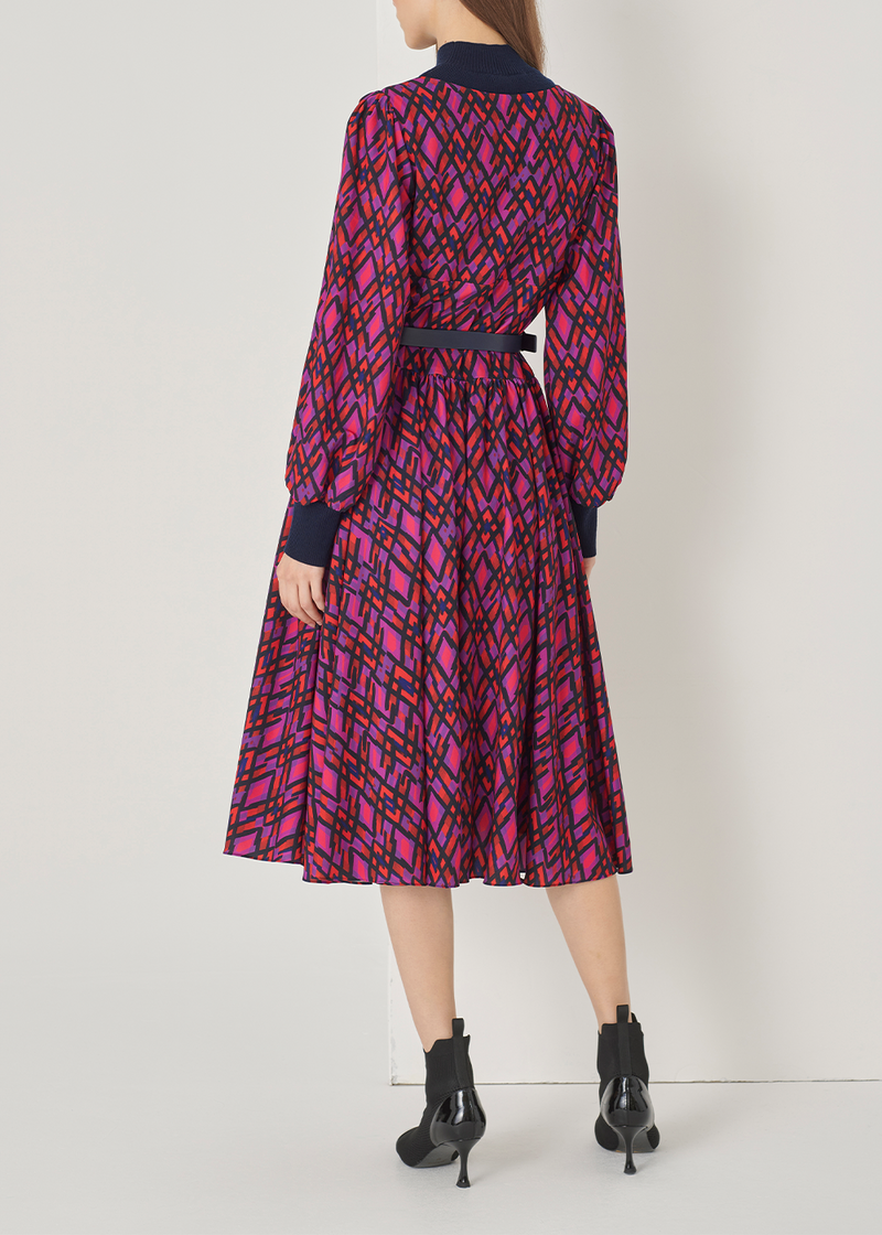 SALAZIA Mulberry Plaid Dresses