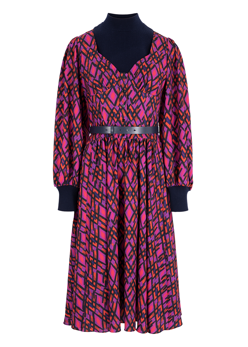 SALAZIA Mulberry Plaid Dresses