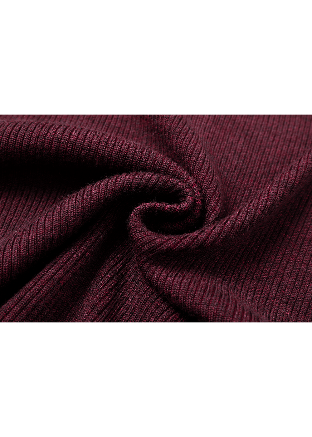 SALAZIA Burgundy Red Wool Knit Midi Dresses