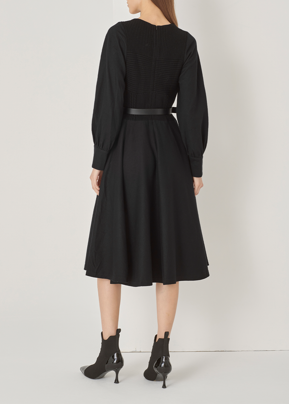 SALAZIA Black Wool Blend Dresses