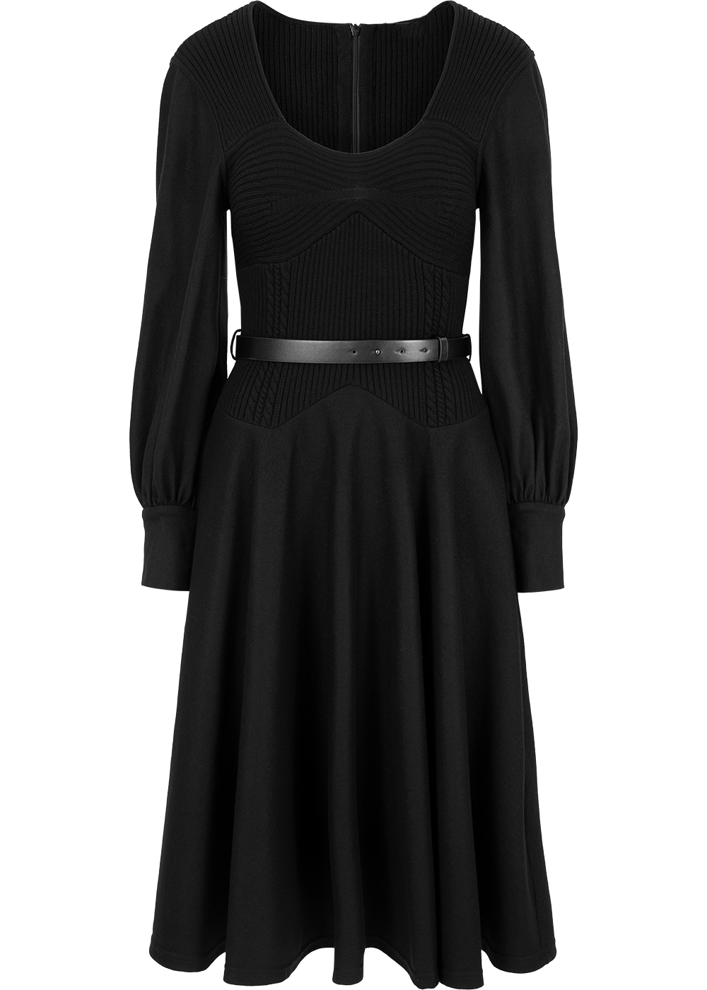 SALAZIA Black Wool Blend Dresses