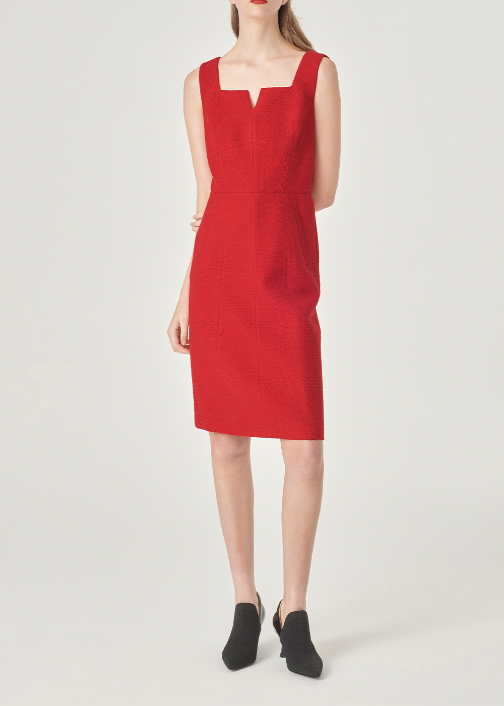 SALAZIA Crimson Silhouette Dresses