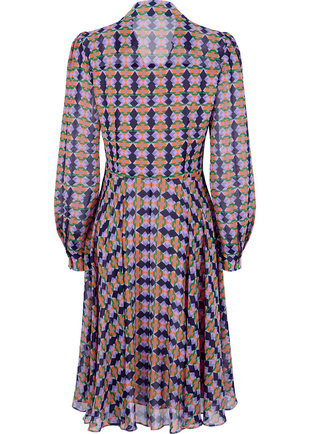 SALAZIA Purple-Blue Diamond Plaid Dresses