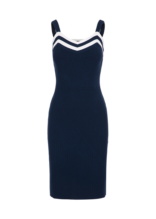 SALAZIA Deep Navy Slip Dresses