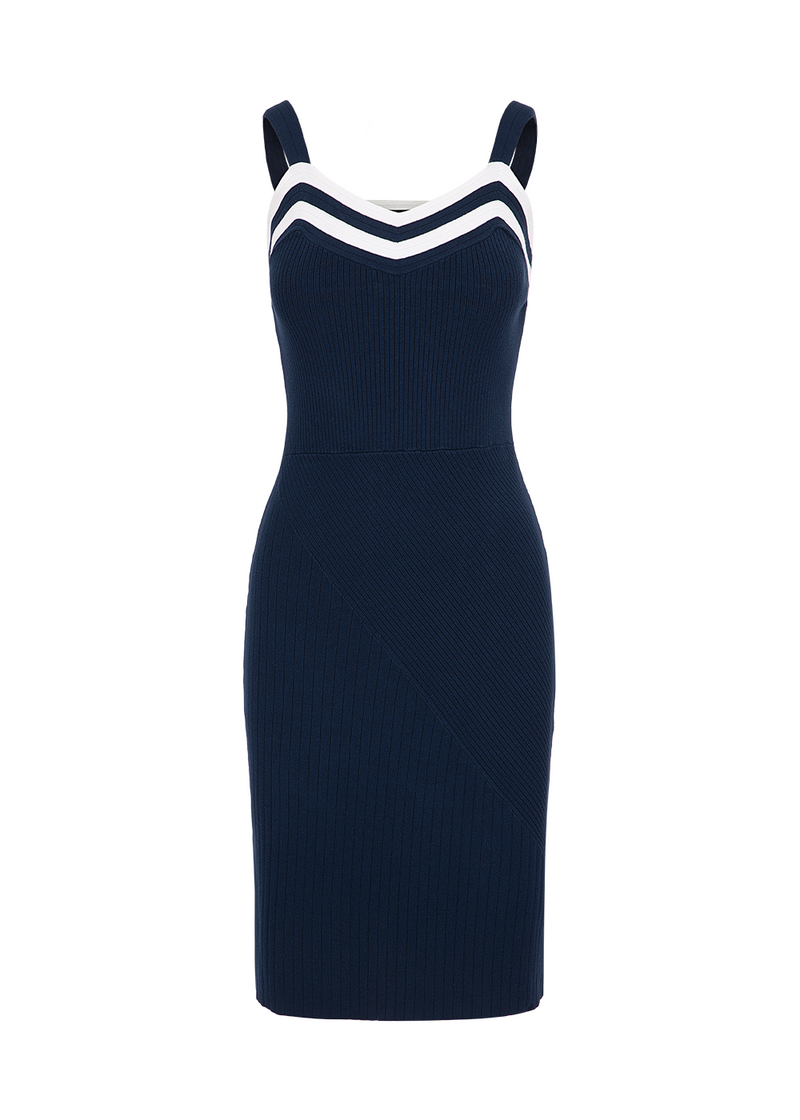 SALAZIA Deep Navy Slip Dresses