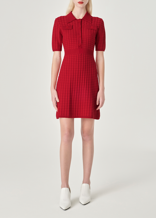 SALAZIA Bright Red Viscose Knit Dresses