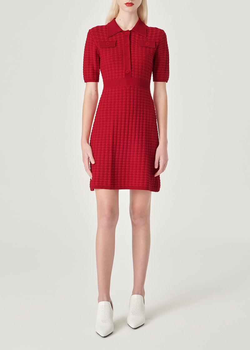 SALAZIA Bright Red Viscose Knit Dresses