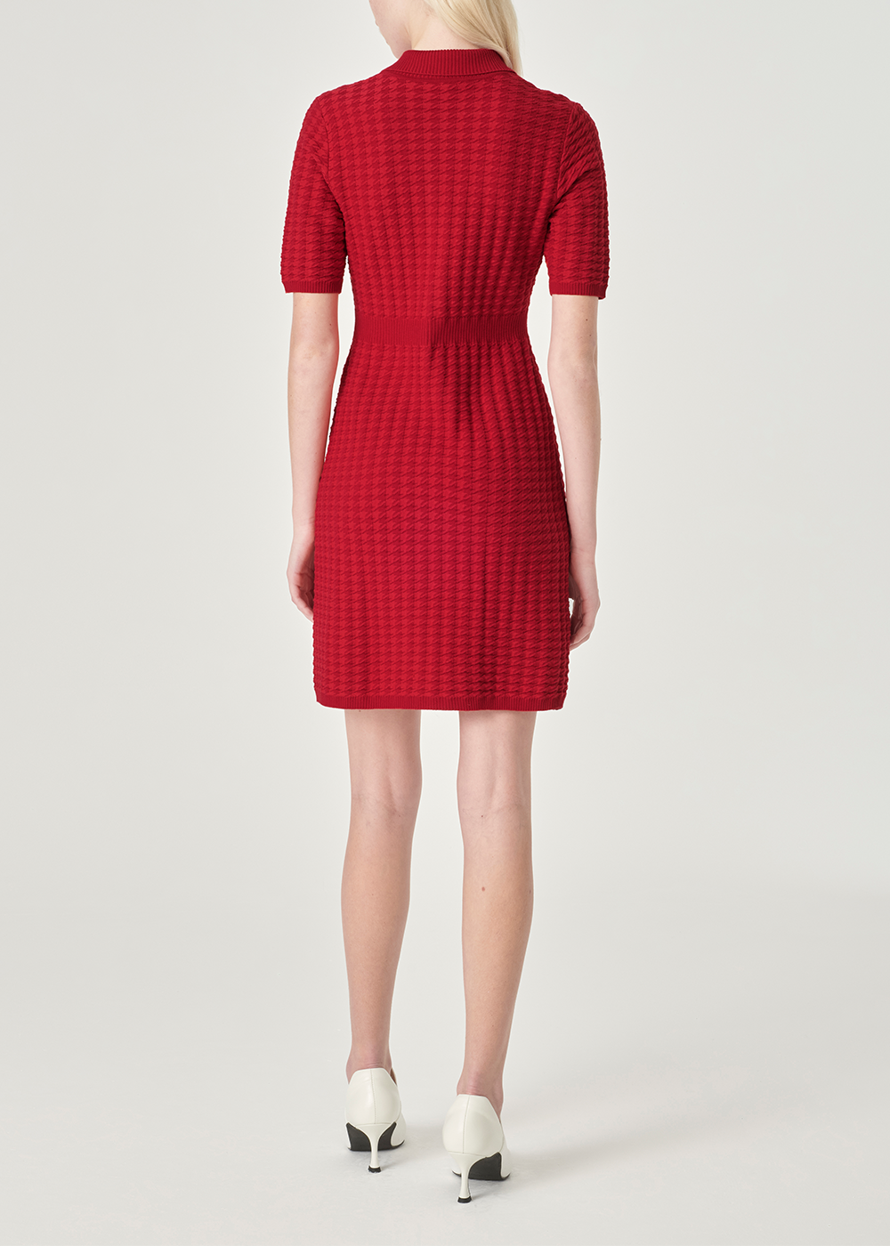 SALAZIA Bright Red Viscose Knit Dresses
