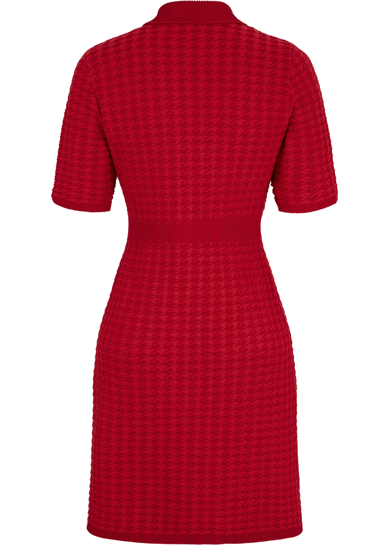 SALAZIA Bright Red Viscose Knit Dresses