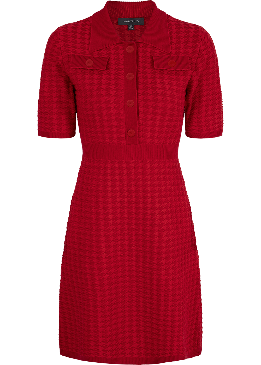 SALAZIA Bright Red Viscose Knit Dresses