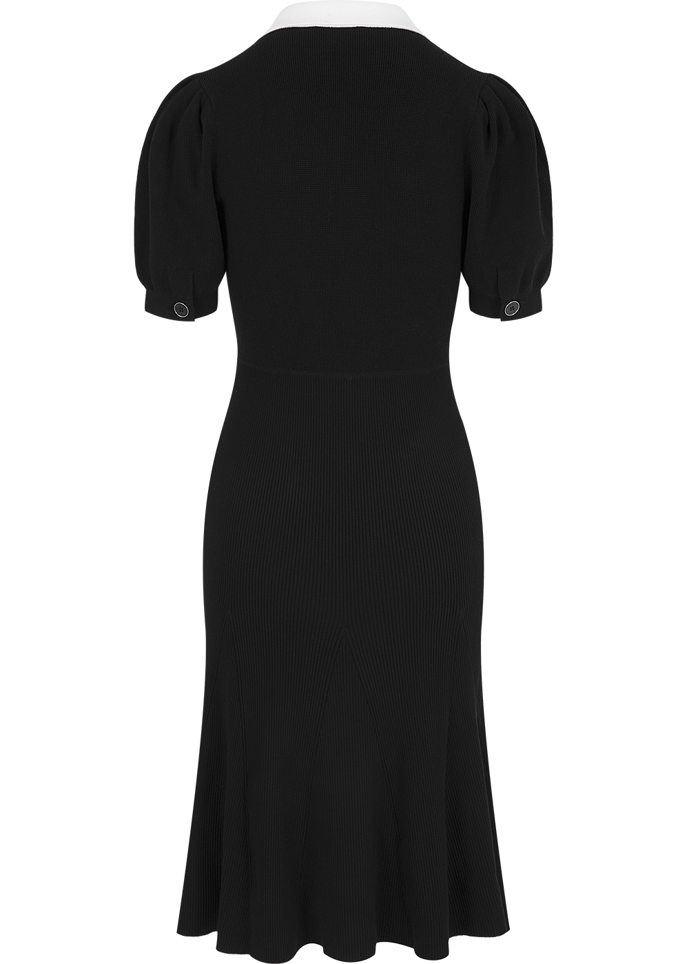 SALAZIA Black-White Colorblock Knit Dresses