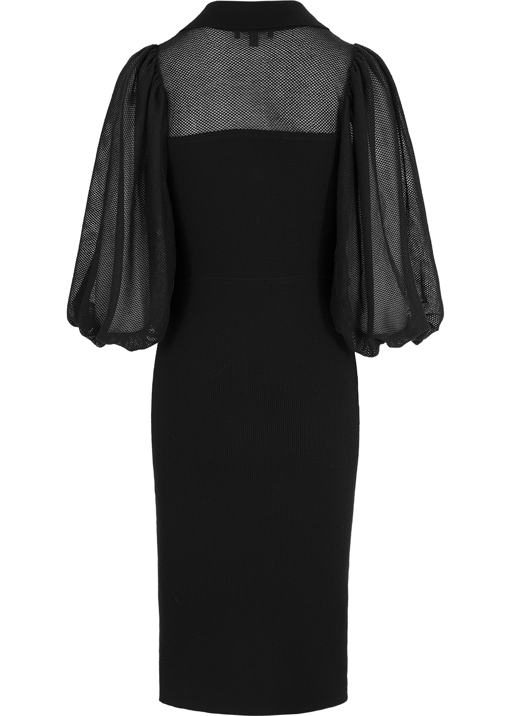 SALAZIA Black Wool-Nylon Blend Knit Dresses