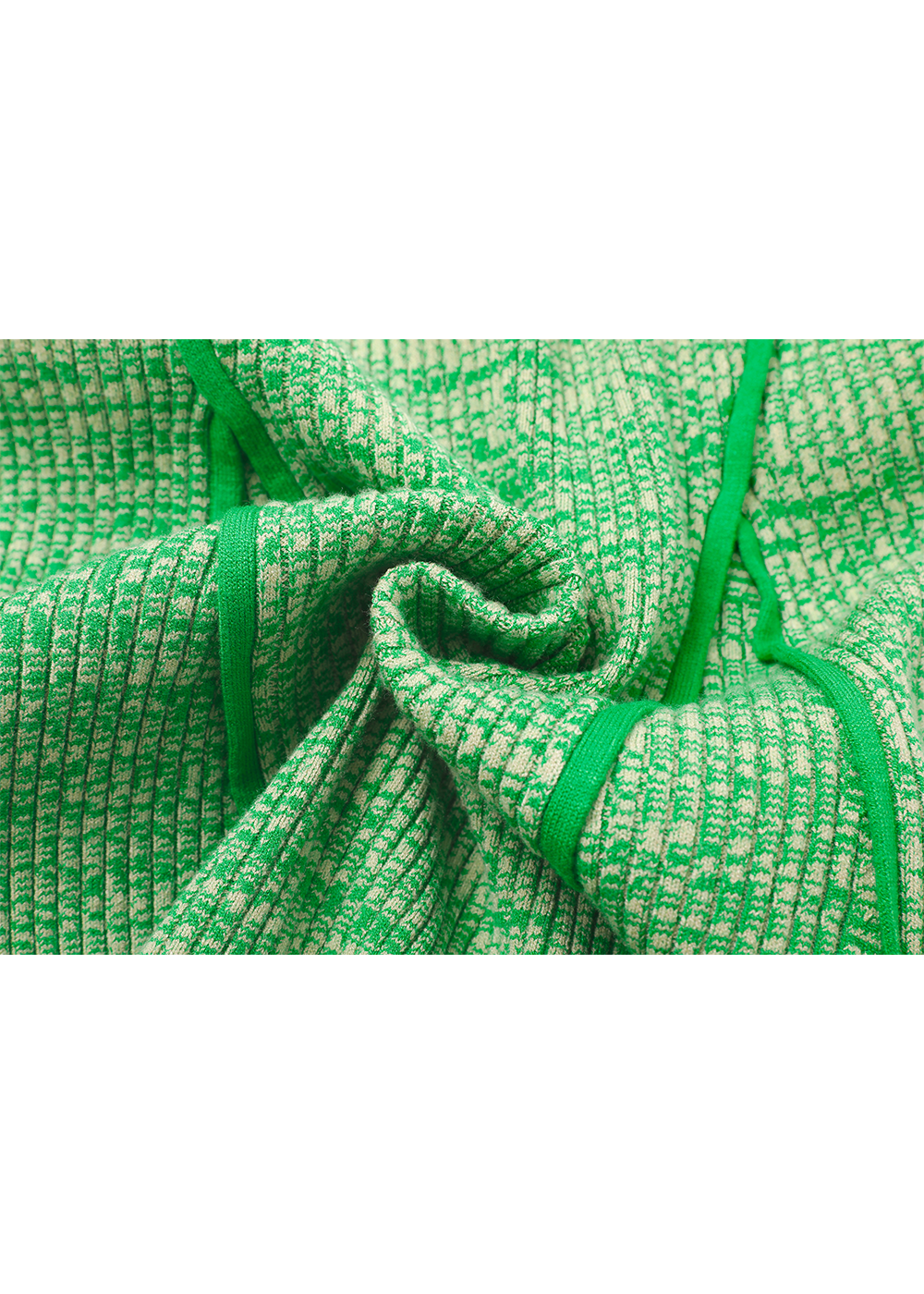 SALAZIA Ice Green Viscose Blend Knit Short-Sleeve Dresses