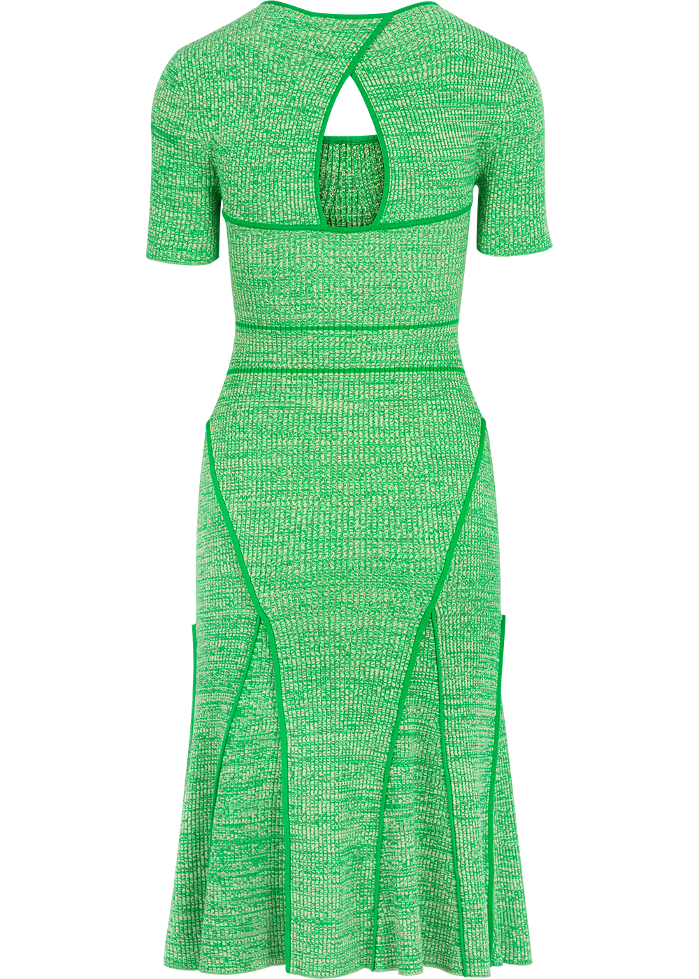 SALAZIA Ice Green Viscose Blend Knit Short-Sleeve Dresses