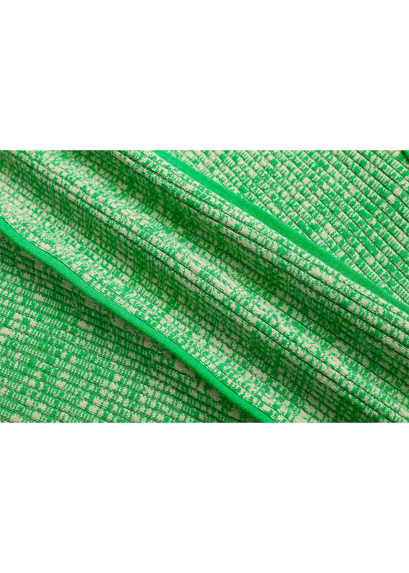 SALAZIA Ice Green Viscose Blend Knit Short-Sleeve Dresses