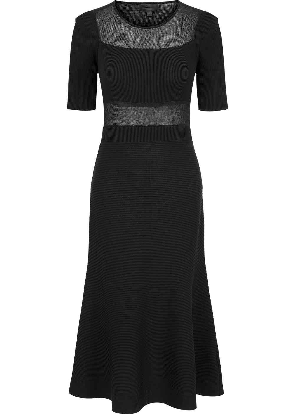 SALAZIA Black Regenerated Cellulose Blend Knit Dresses