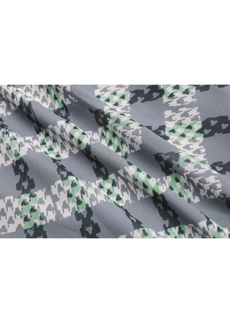 SALAZIA Black-Grey Stripe and Green Plaid Blouses