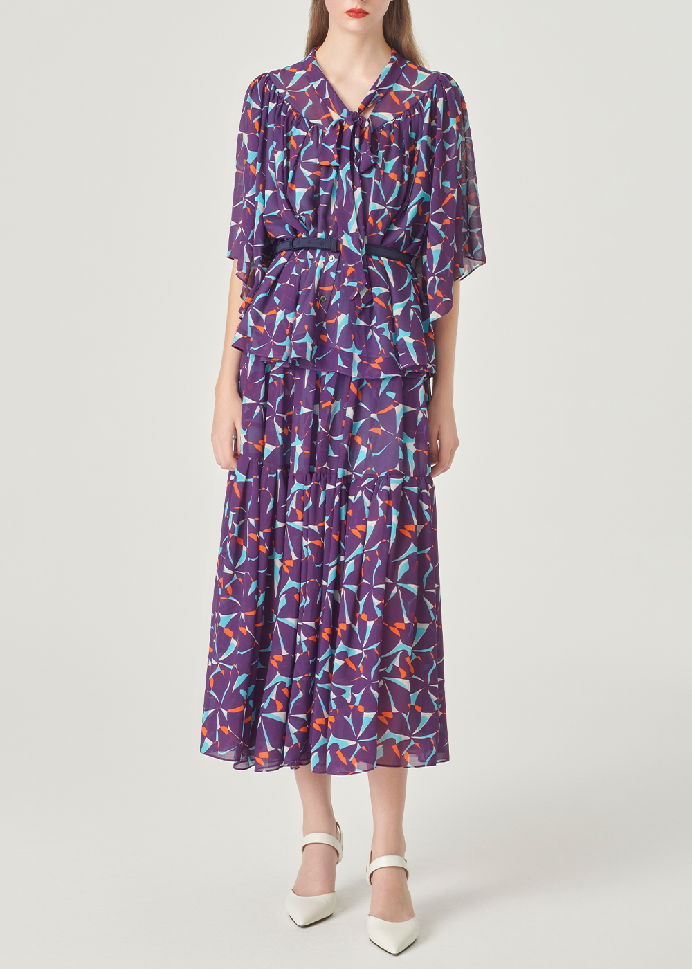 SALAZIA Bauhinia Print Blouses