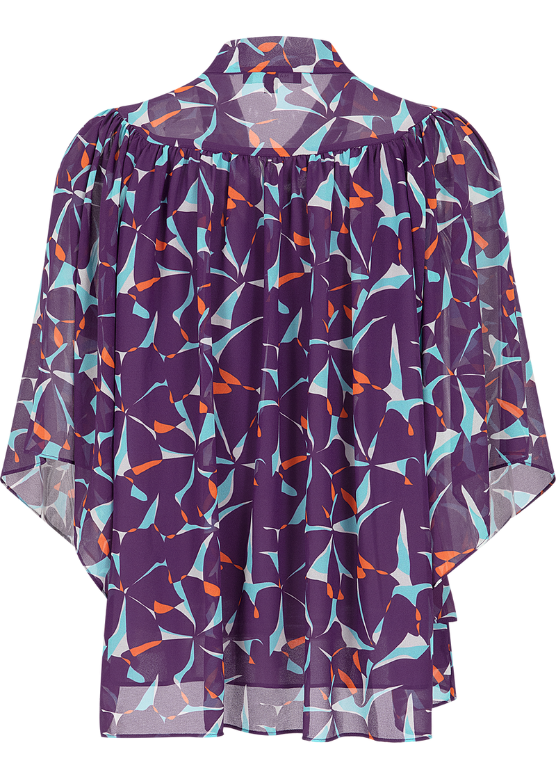 SALAZIA Bauhinia Print Blouses