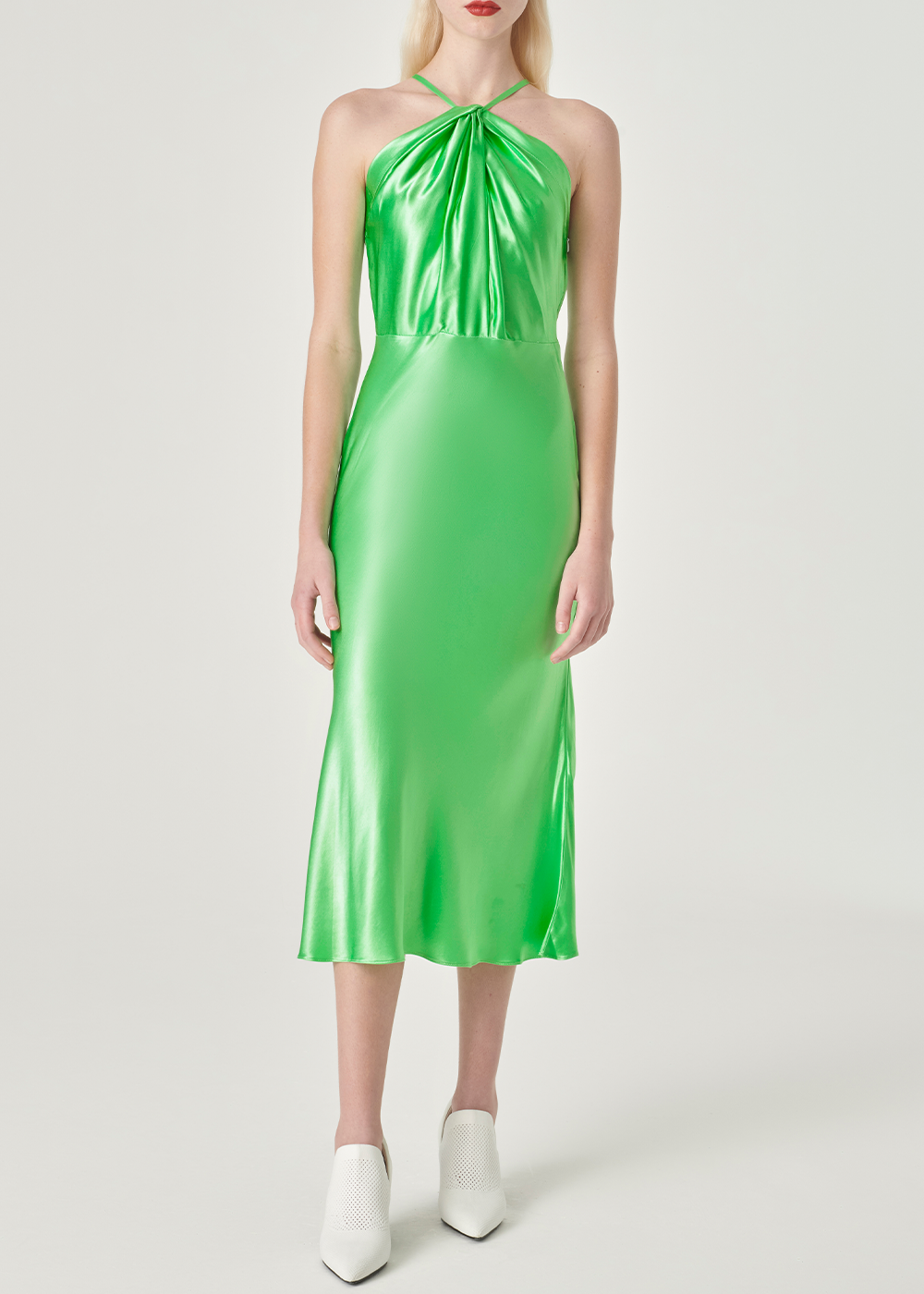 SALAZIA Flowing Water Green Viscose Dresses