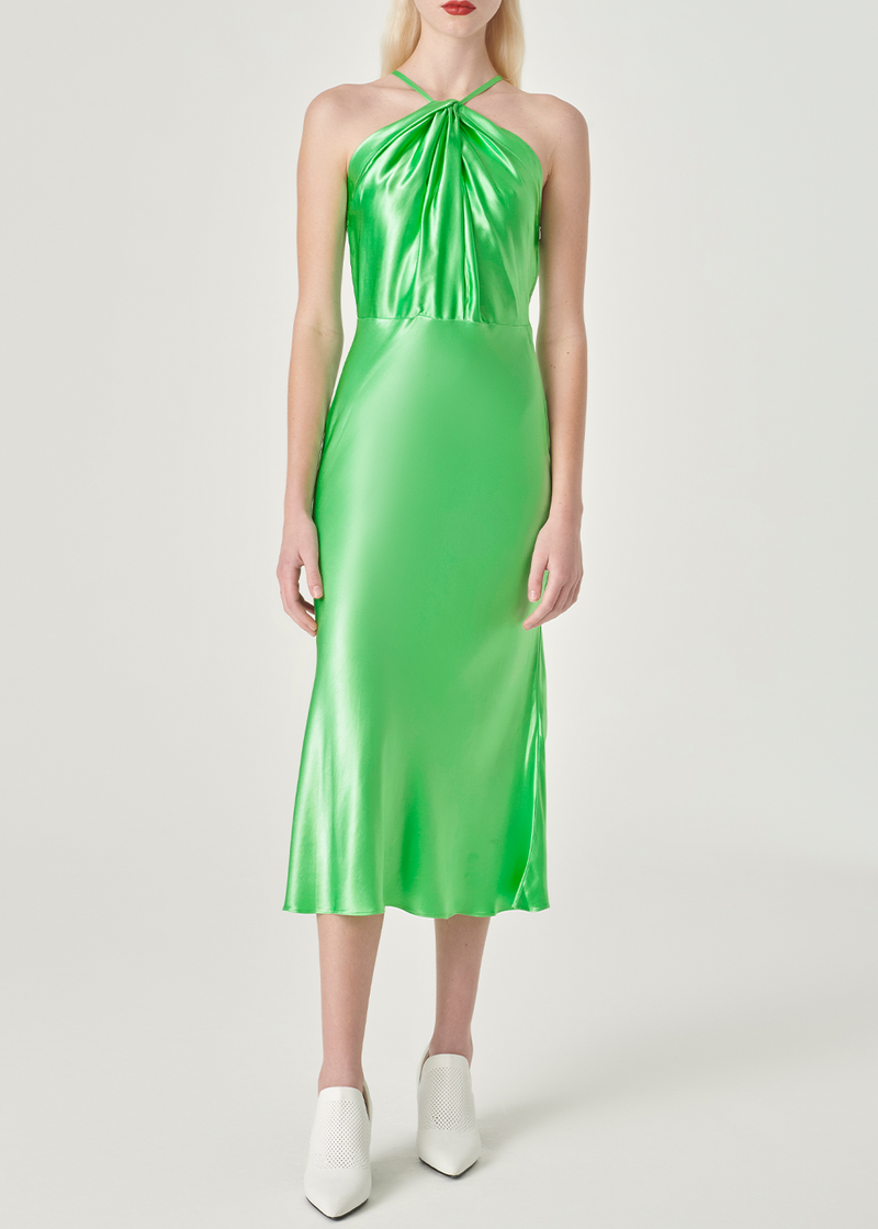 SALAZIA Flowing Water Green Viscose Dresses