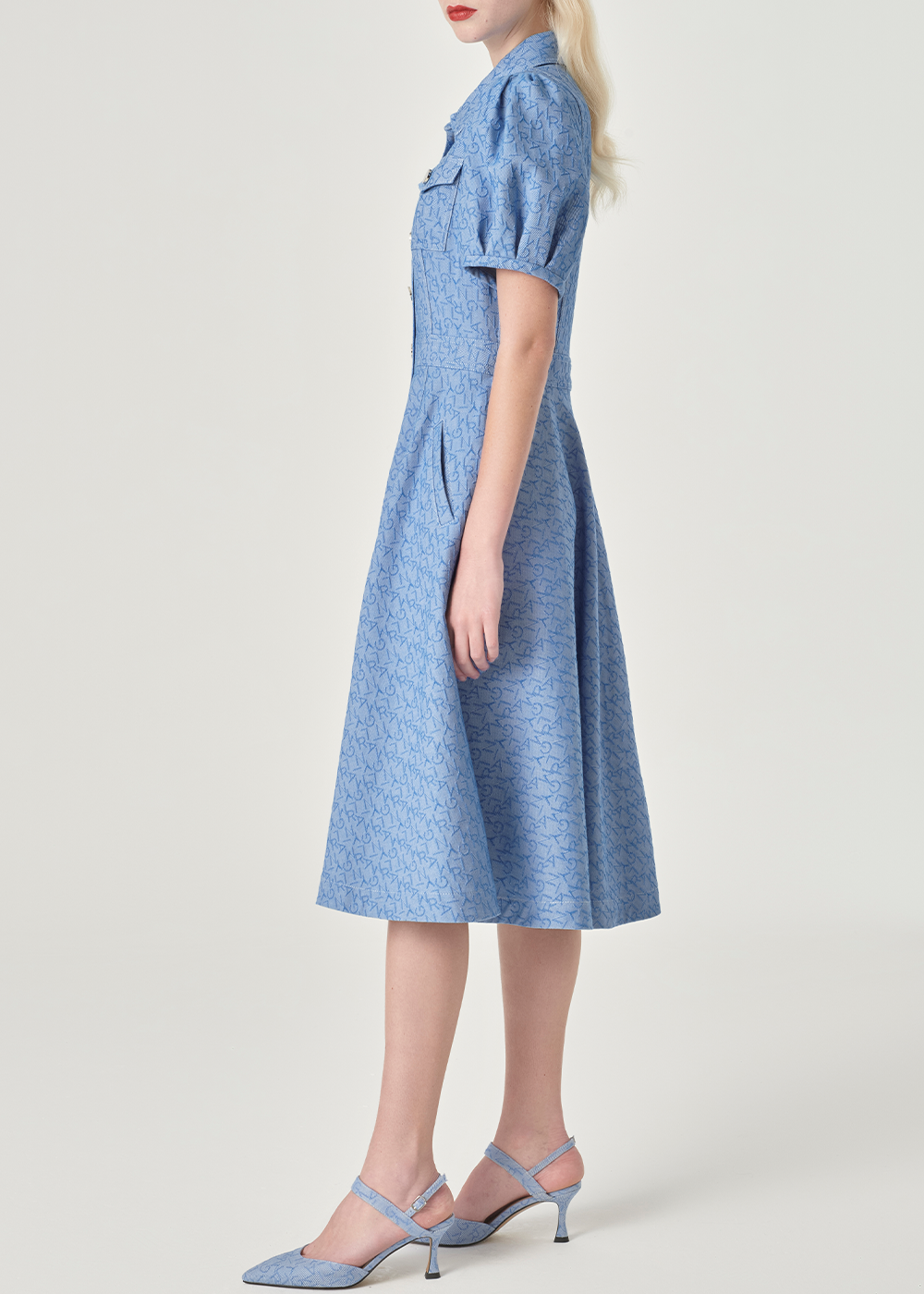 SALAZIA Denim Blue Cotton Dresses