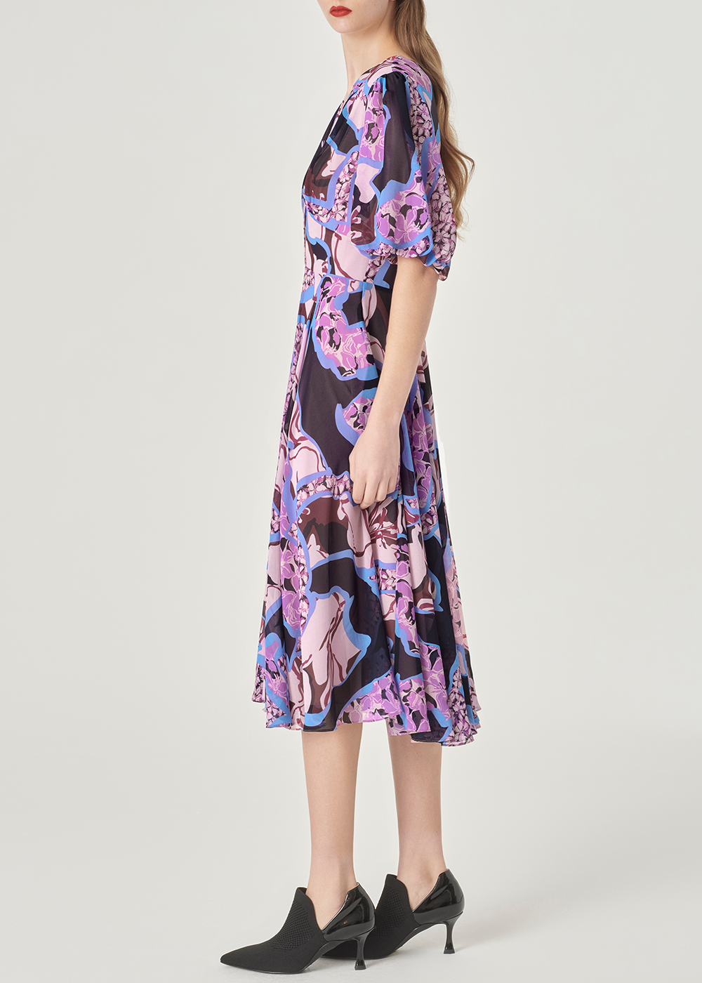 SALAZIA Pink Artistic Floral Dresses