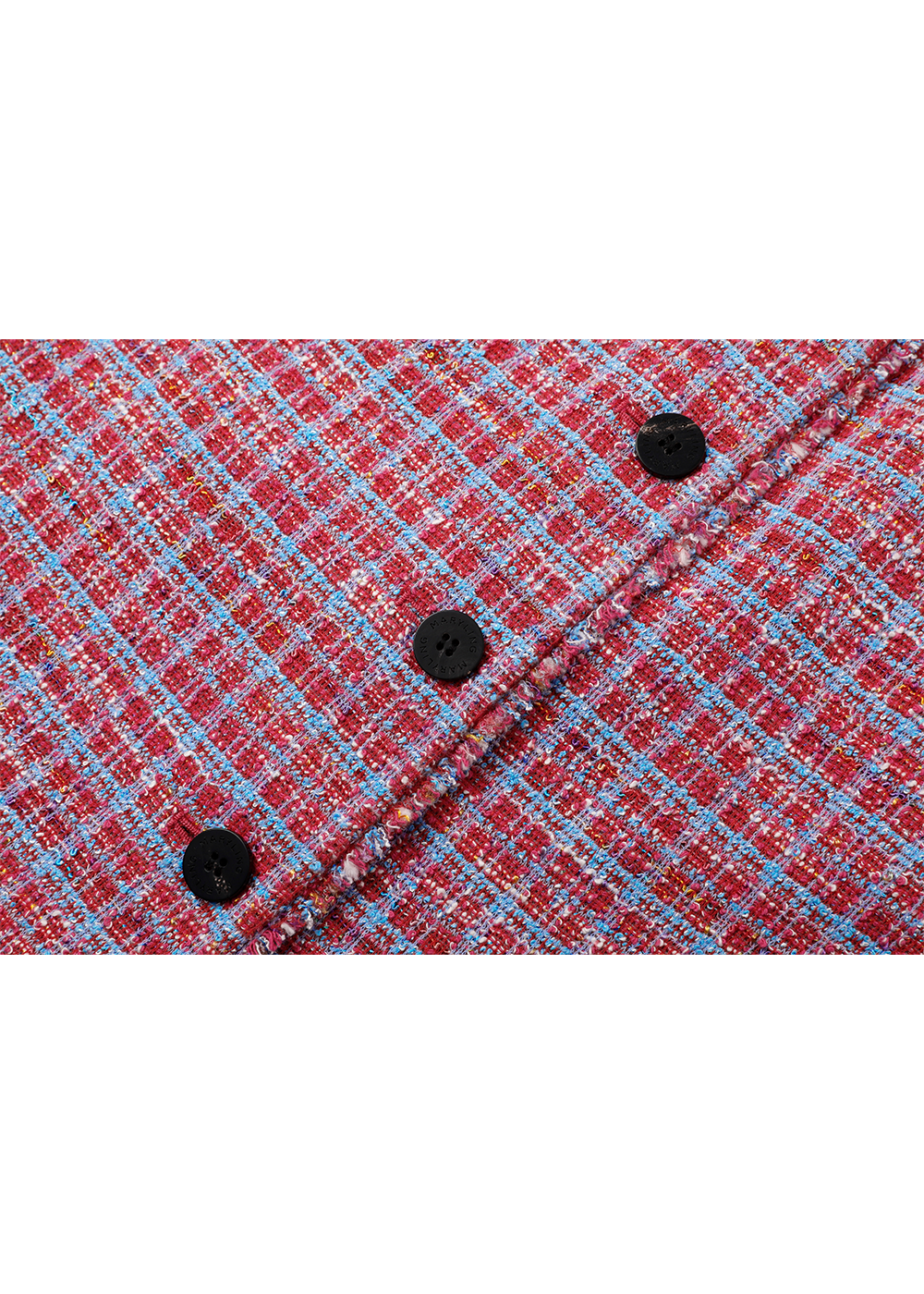 SALAZIA Pink-Blue Plaid Mini Dresses