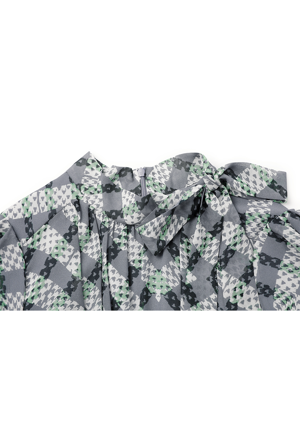 SALAZIA Black-Grey Stripe and Green Plaid Dresses
