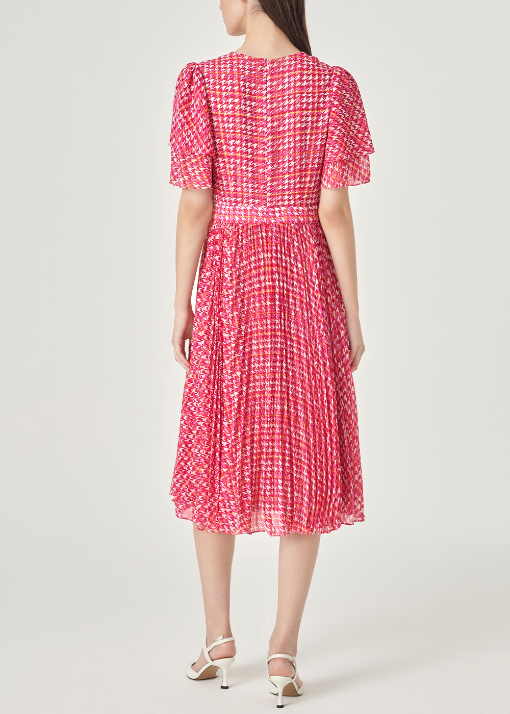 SALAZIA Pink Houndstooth Mini Dresses