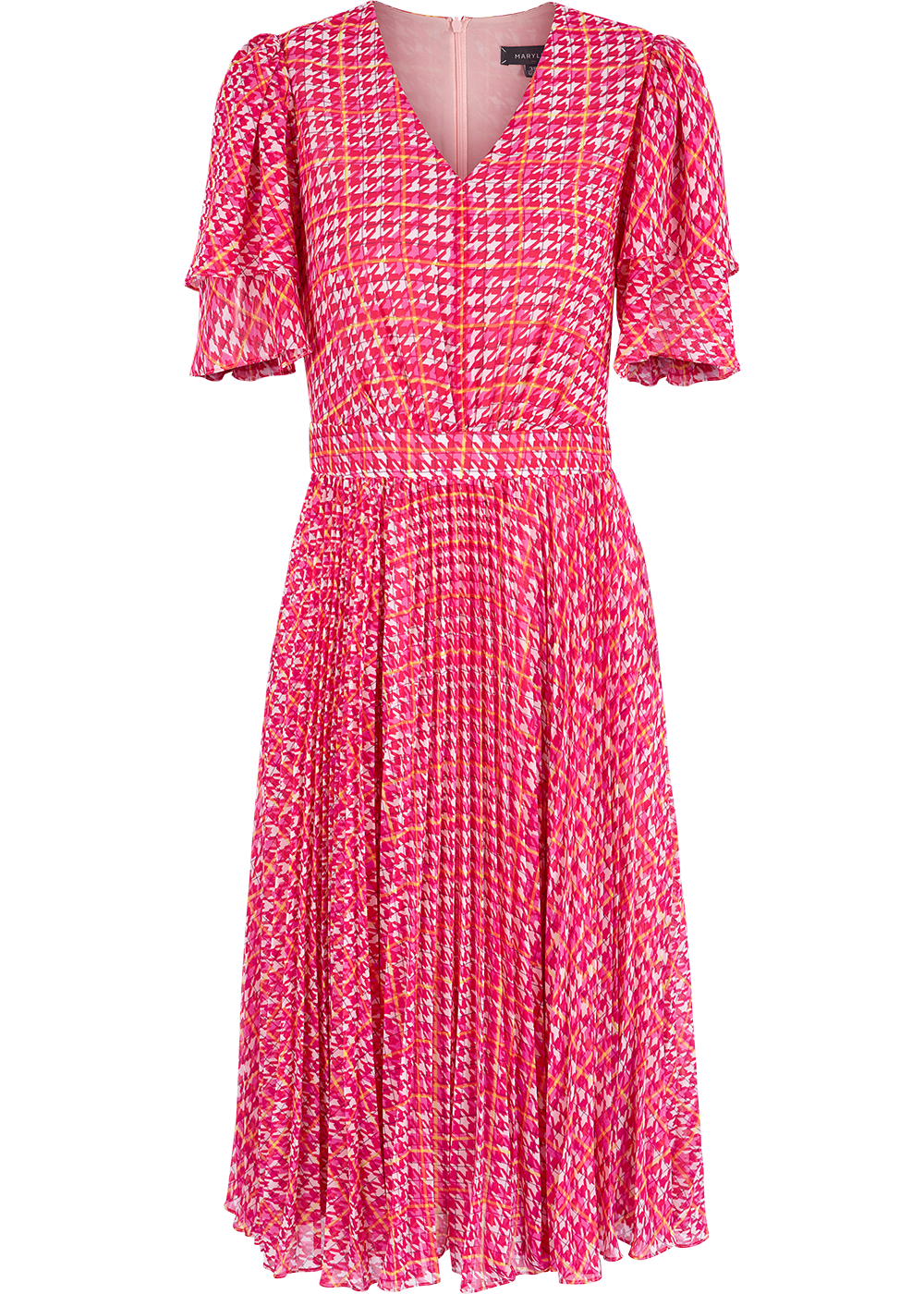 SALAZIA Pink Houndstooth Mini Dresses