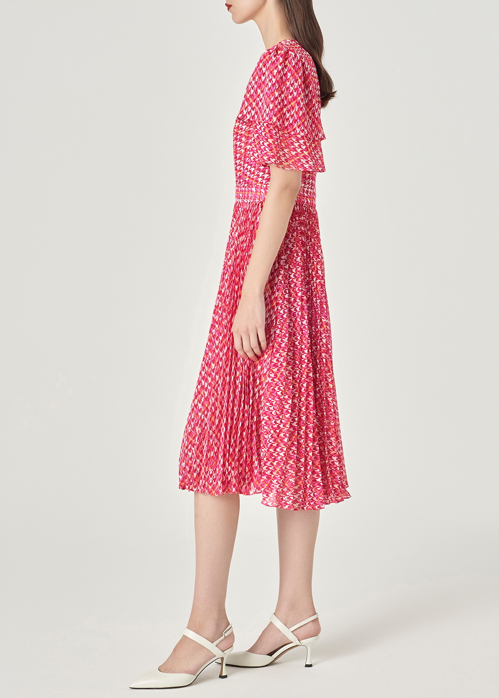 SALAZIA Pink Houndstooth Mini Dresses