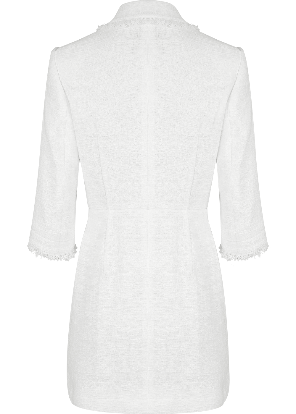 SALAZIA White Cotton-Viscose Blend Short-Sleeve Dresses